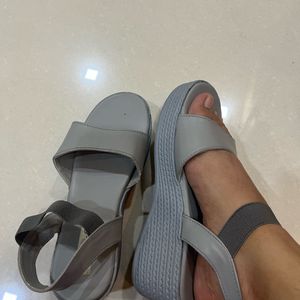 Grey Platform Sandal