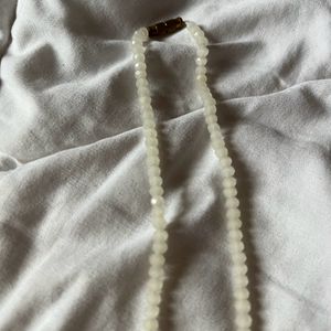 White Crystal Pearl Necklace