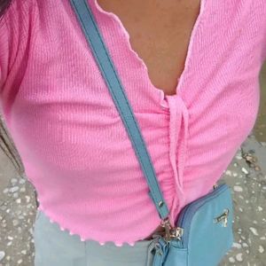 Pink Crop Top