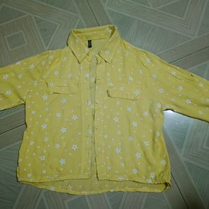 Cute Yellow Crop Shirt For girls!!!!!