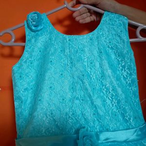 Net Frock, Sky Blue Colour (Used Once)