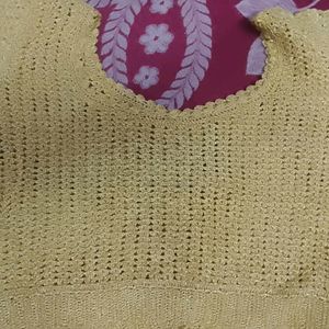 Golden Colour Blouse For Women