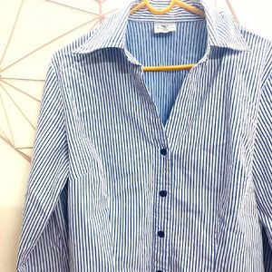 Stripped Blue Cotton Shirt