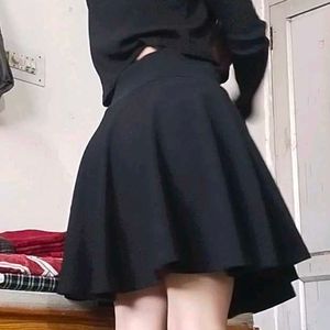 Black Skirt With Attached Underpants