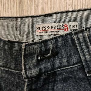 Sc5244 Nuts & Bolt Bootcut Jeans Waist 34