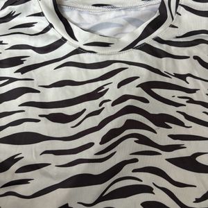 Vintage Zebra Printed Full Sleeve Top