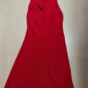 Red Asymmetrical Gown -Shein