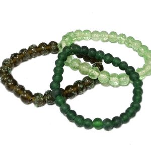 3pcs Set Lampwork Handmade Beaded bracelets