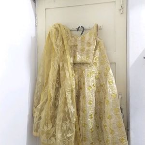 Lehenga Golden