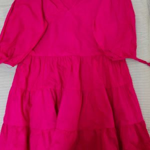 Casual Wear Pink Dress For Outings