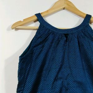 Neon Blue Sleeveless Kurti (Women)