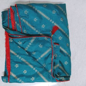 New Teal Blue Saree