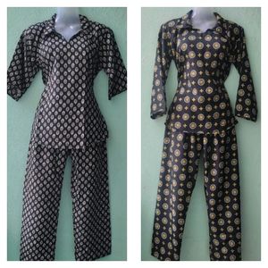 2 Pc Night Suit Black 340 Only