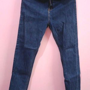 Kotty Navy Blue Straight Fit Jeans