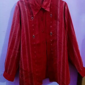 Red Designer Foreign Brand Shirt