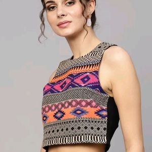 Sassafras MultiColoured Cropped Top