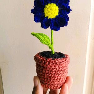 Crochet Flowers With Pot