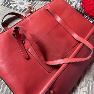 AllenSolly Marron Laptop Handbag