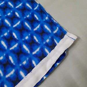 Blue and White Patterned Kurta