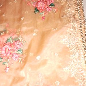 Pant Kurta Set With Organza Dupatta