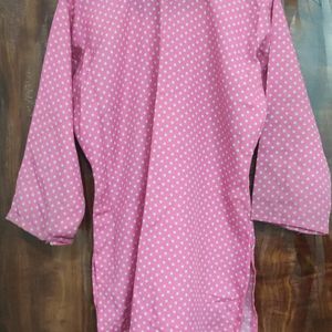 PINK DOTTED KURTI