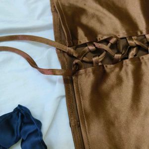 H&M Inspired Brown Satin top