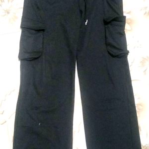 Cargo black pants for women