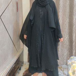 Classy Black Shimmer Abaya