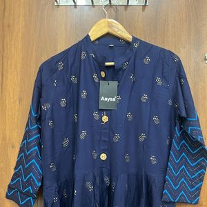 Navy Blue Anarkali Kurta For Women