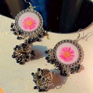 Pink RESIN JHUMKA