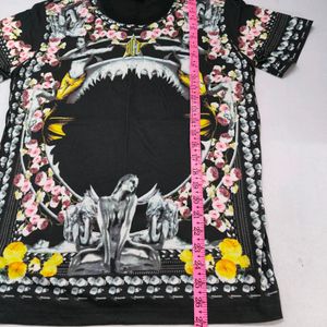 Givenchy Black Shark and Mermaid Print Cotton