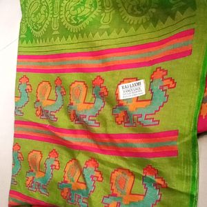 New Pure Cotton Patola Style Saree🌼