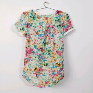 Korean imported multicolour top