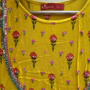 Yellow Anarkali Gown