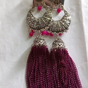 Beauty Full Rani Pink Earrings