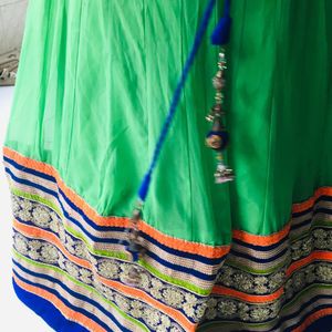 Perrot Green Lhenaga Choli