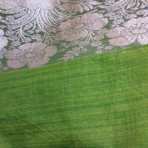 Shining Silver Border Not Used Saree