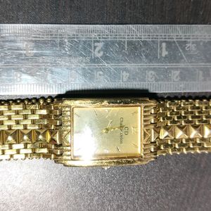 CHARLIE DELON MEN'S WRIST WATCH 24K Gold Plated