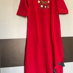 Red Coloured Kurta