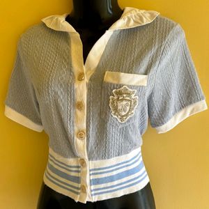 Lolita-inspired Blouse With Salior Collar