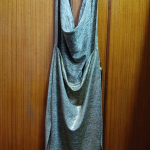 New Cowl Neck Metallic Dress