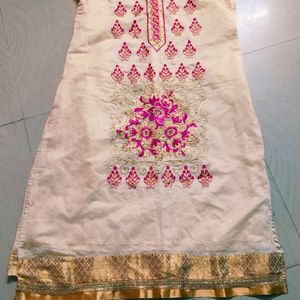 Embroidery Design Straight Cut Kurta Set