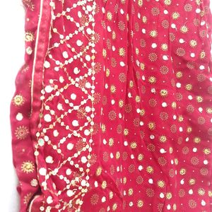 Festive Maroon Saree