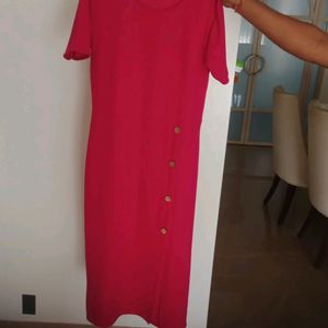 fixed Price Lovely Pink Dress With Slit