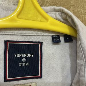 SUPERDRY STUDIOS LINEN MEN'S WHITE SHIRT