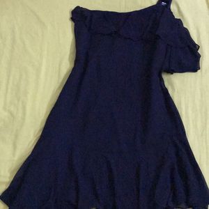 Zara One Shoulder Black Dress Size M(Bust 36-38)