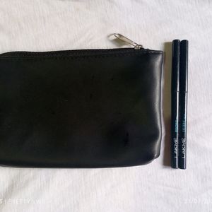 KAJAL AND LEATHER  POUCH