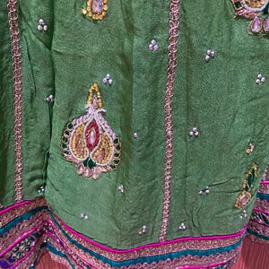 Heavy Green Lehenga With Bangani Dupatta