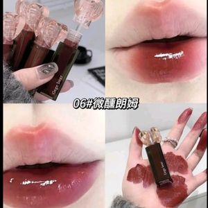 Aesthetic Gege Bear Heart Shape Mirror Lip Glaze