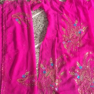 Heavy Embroidery Work Suit With Inner Party Wear